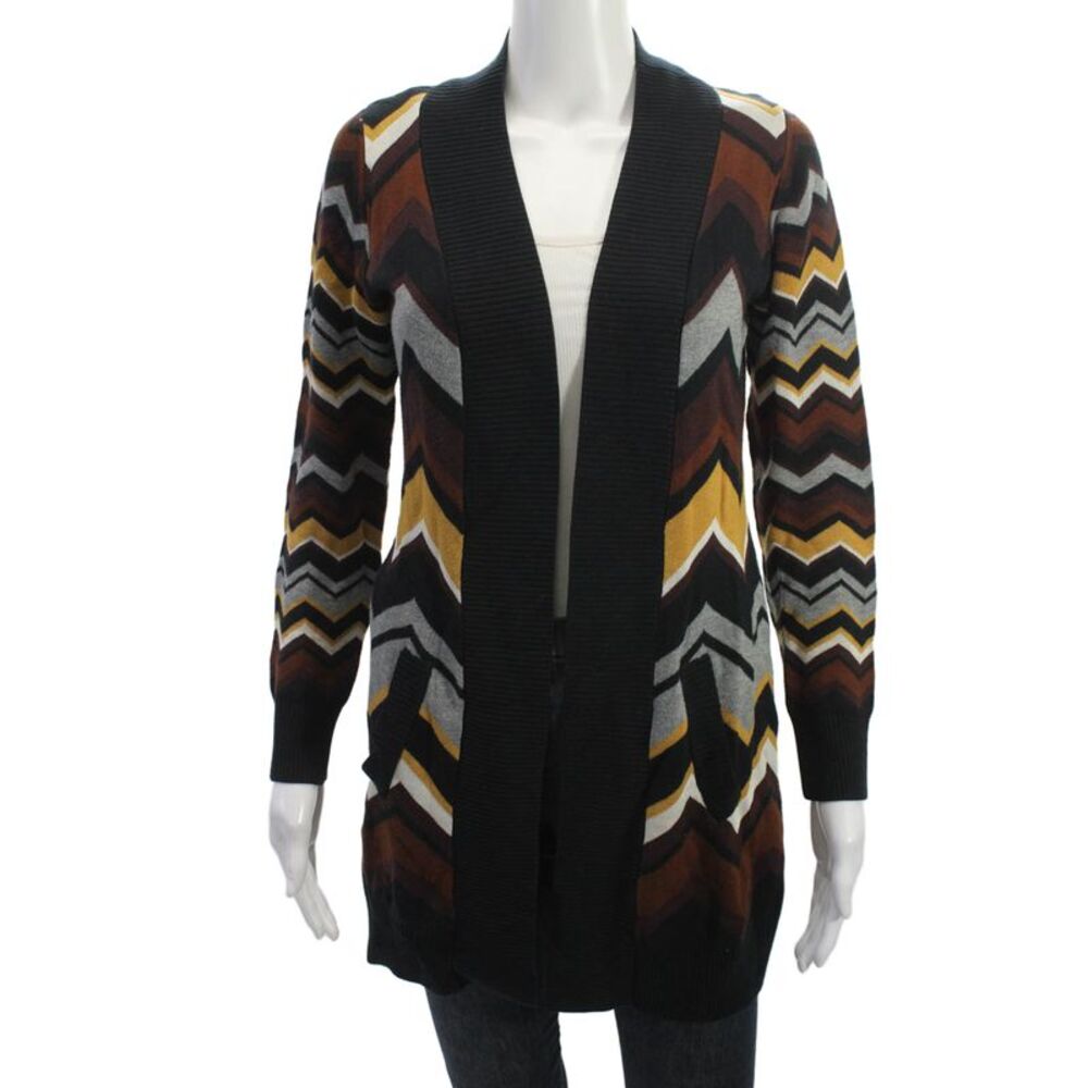 Missoni For Target Womens Cardigan Long Sleeve Black Geometric Aztec Size XS